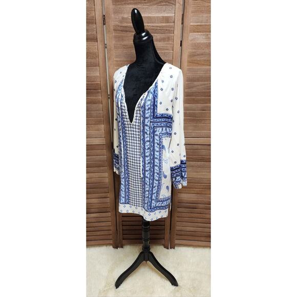 Tommy Bahama New Beach Cover-Up Small S Blue Tropical Paisley Swim Dress Resort - Picture 5 of 8
